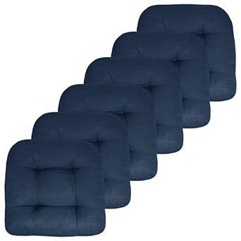 Sweet Home Indoor-Outdoor Reversible Patio Seat Cushion Pad 6 Pack