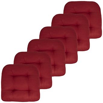 Sweet Home Indoor-Outdoor Reversible Patio Seat Cushion Pad 6 Pack