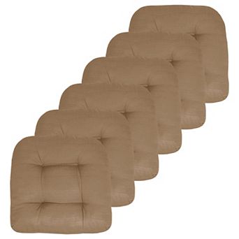 Sweet Home Indoor-Outdoor Reversible Patio Seat Cushion Pad 6 Pack