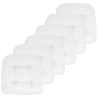 Sweet Home Indoor-Outdoor Reversible Patio Seat Cushion Pad 6 Pack