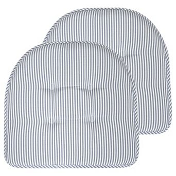 Sweet Home Pinstripe U Shaped Memory Foam Chair Cushion 2 Pack