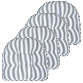 Sweet Home Pinstripe U Shaped Memory Foam Chair Cushion 4 Pack
