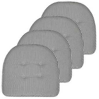 Sweet Home Pinstripe U Shaped Memory Foam Chair Cushion 4 Pack