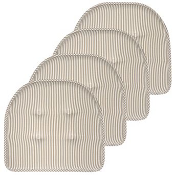 Sweet Home Pinstripe U Shaped Memory Foam Chair Cushion 4 Pack