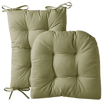 Sweet Home 2 pc Tufted Non Slip Rocking Chair Cushion Set