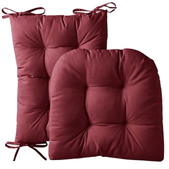 Sweet Home 2 pc Tufted Non Slip Rocking Chair Cushion Set