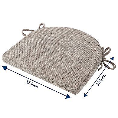 Sweet Home 12-Pack U-Shape Molded Memory Foam Chair Cushions with Ties