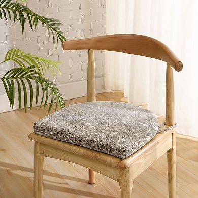 Sweet Home 12-Pack U-Shape Molded Memory Foam Chair Cushions with Ties