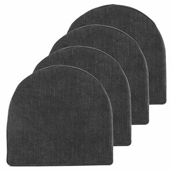 Sweet Home 4-Pack U-Shape Molded Memory Foam Chair Cushions with Ties