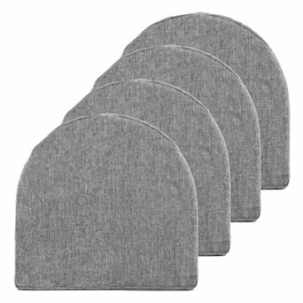 Sweet Home 4-Pack U-Shape Molded Memory Foam Chair Cushions with Ties