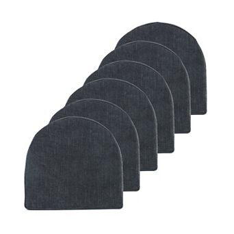 Sweet Home 6-Pack U-Shape Molded Memory Foam Chair Cushions with Ties