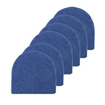 Sweet Home 6-Pack U-Shape Molded Memory Foam Chair Cushions with Ties