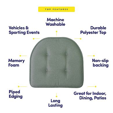 Sweet Home 12-Pack U-Shaped Memory Foam No-Slip Back Chair Cushions