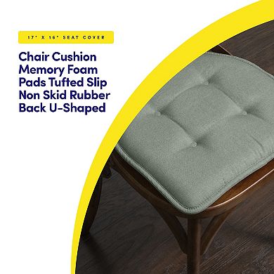 Sweet Home 12-Pack U-Shaped Memory Foam No-Slip Back Chair Cushions