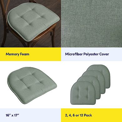 Sweet Home 12-Pack U-Shaped Memory Foam No-Slip Back Chair Cushions
