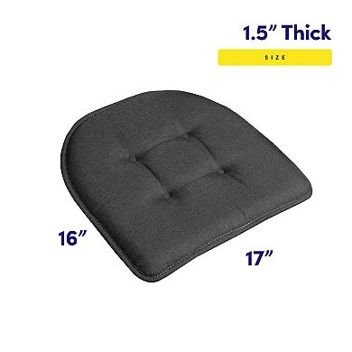Sweet Home 2-Pack U-Shaped Memory Foam No-Slip Back Chair Cushions