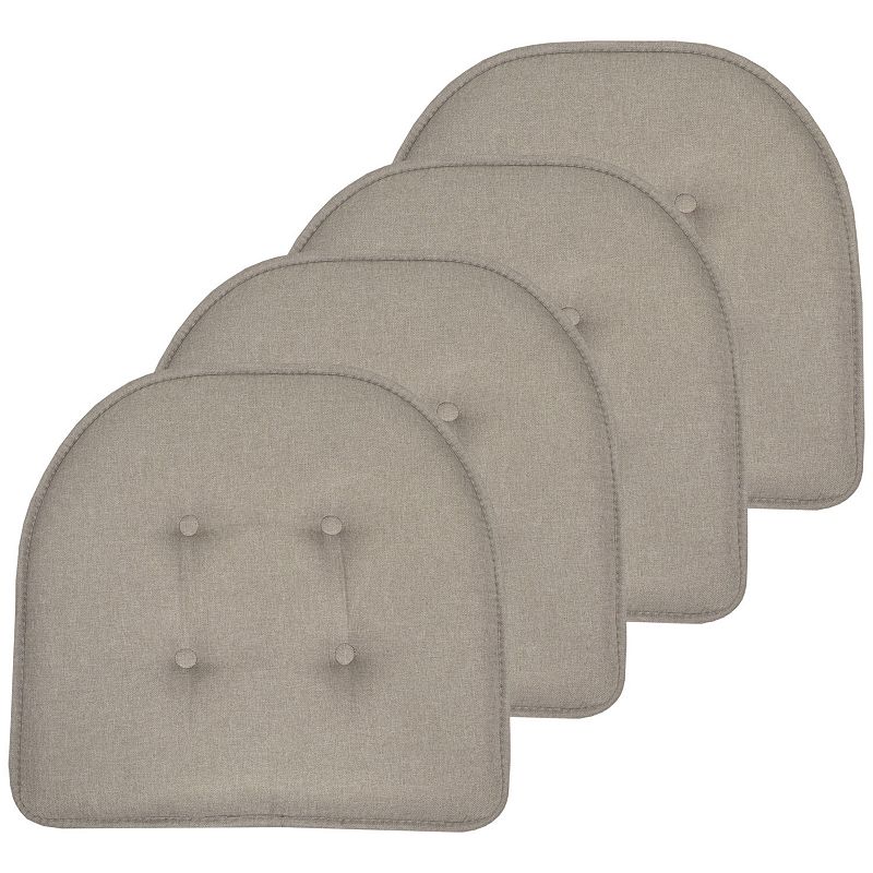 Sweet Home 4-Pack U-Shaped Memory Foam No-Slip Back Chair Cushions, Green