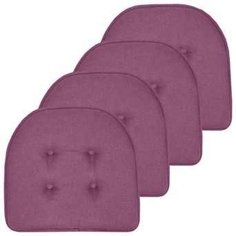 Sweet Home 4-Pack U-Shaped Memory Foam No-Slip Back Chair Cushions