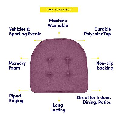 Sweet Home 6-Pack U-Shaped Memory Foam No-Slip Back Chair Cushions