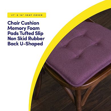 Sweet Home 6-Pack U-Shaped Memory Foam No-Slip Back Chair Cushions