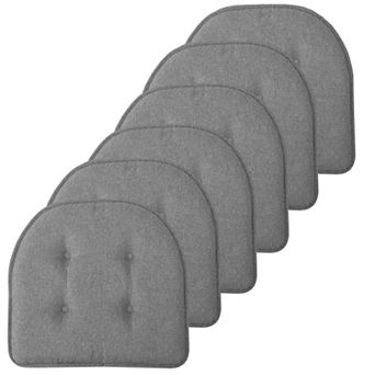 Sweet Home 6-Pack U-Shaped Memory Foam No-Slip Back Chair Cushions