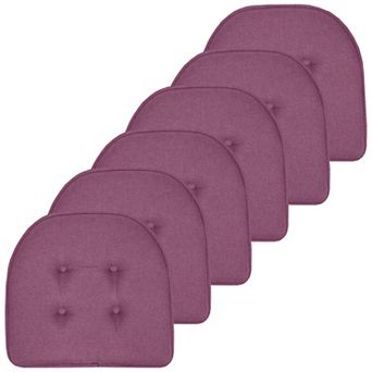 Sweet Home 6-Pack U-Shaped Memory Foam No-Slip Back Chair Cushions
