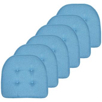 Sweet Home 6-Pack U-Shaped Memory Foam No-Slip Back Chair Cushions