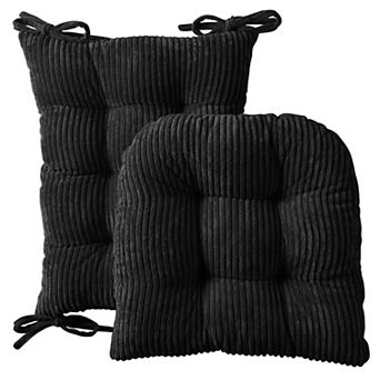 Sweet Home 2 pc Ribbed Velvet Non-Slip Rocking Chair Cushion Set