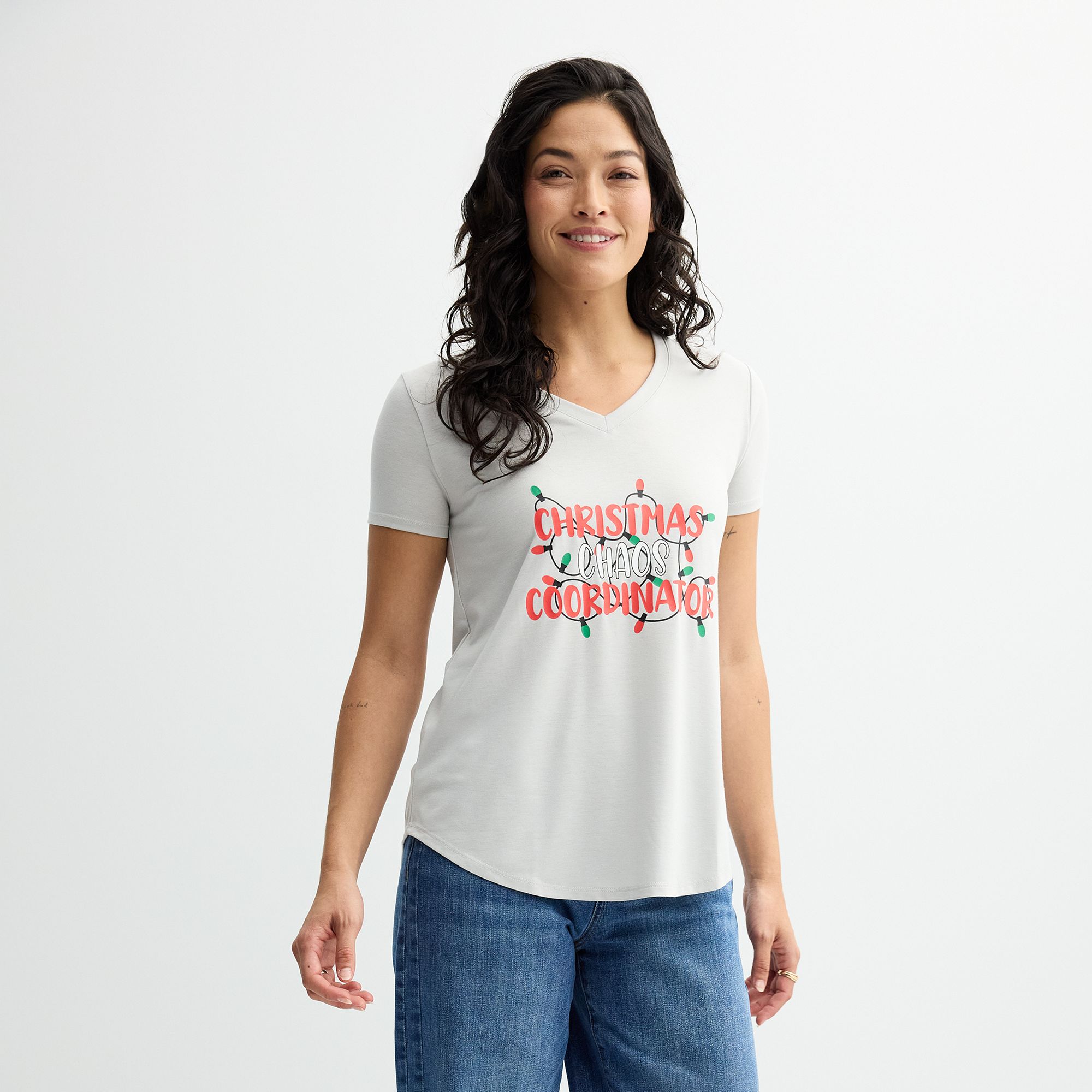 Juniors Freshman 1996 Holiday Graphic T-Shirt, Girls, Size: Large, Grey
