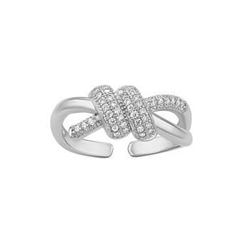 Emberly Pave Cubic Zirconia Knot Ring