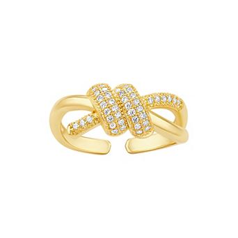 Emberly Pave Cubic Zirconia Knot Ring