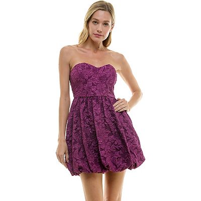 kohls junior dresses formal Red Strapless Cowl Back Maxi Dress