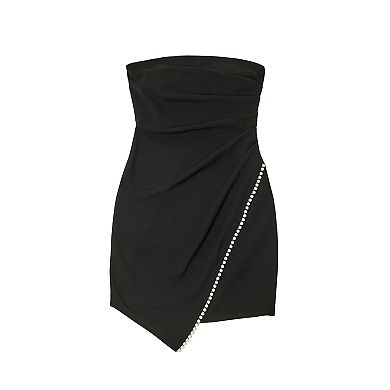 Juniors' Invitée Strapless Asymmetrical Dress