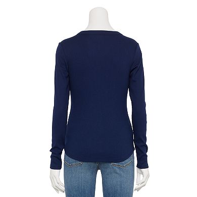 Women's Sonoma Goods For Life® Adaptive Rib Long Sleeve T-Shirt