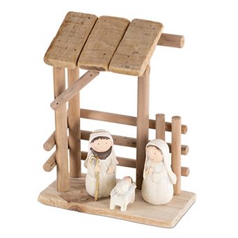 Melrose Wooden Creche Nativity Scene Table Decor