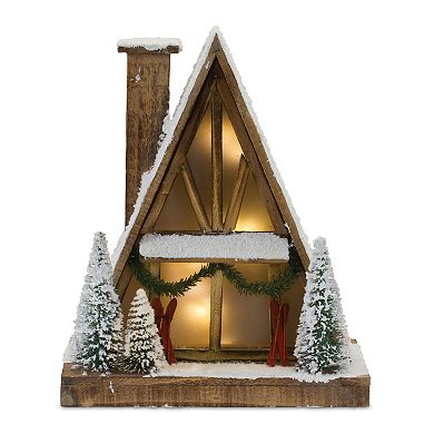 Melrose Vintage A-Frame Ski Lodge Display Table Decor
