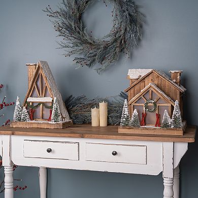 Melrose Vintage A-Frame Ski Lodge Display Table Decor