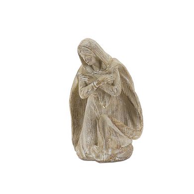 Melrose Washed Finish Holy Family Nativity Figurines 3-Piece Set