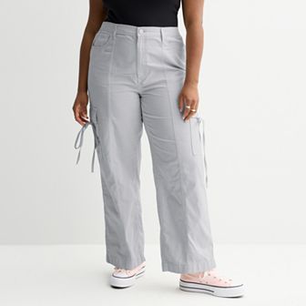 Juniors' Plus Size SO® Relaxed Fit Bow Cargo Wide Leg Pants