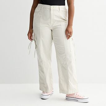 Juniors' Plus Size SO® Relaxed Fit Bow Cargo Wide Leg Pants