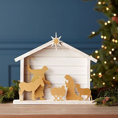 Melrose Cut-Out Metal Nativity Scene Table Decor