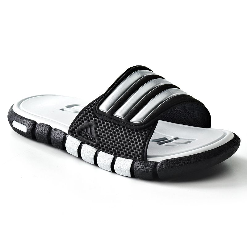 UPC 885582921888 product image for adidas® Adilight Slide Sandals - Boys, Boy's, Size: 1, Black Silver | upcitemdb.com