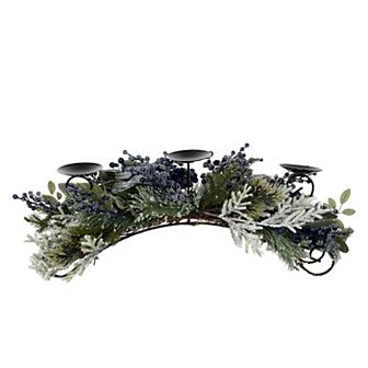 Melrose Frosted Pine Blueberry Centerpiece Table Decor