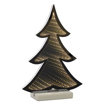 Melrose Light-Up Christmas Tree Outline Infinity Mirror Display 2 pc Set
