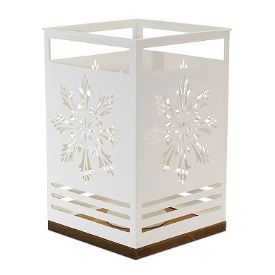 Melrose Metal Snowflake Candle Holder Table Decor 2 pc Set