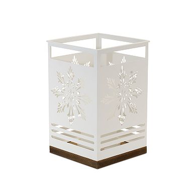 Melrose Metal Snowflake Candle Holder Table Decor 2 pc Set