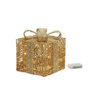 Melrose LED Wrapped Presents Table Decor 3 pc Set