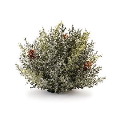 Melrose Icy Pine Half Orb with Pinecones Table Decor 2 pc Set