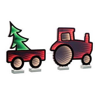 Melrose Holiday Tractor and Wagon 29.5 in Ekko Light
