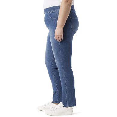 Plus Size Gloria Vanderbilt Tummy Control Pull-On Stretch Jeans